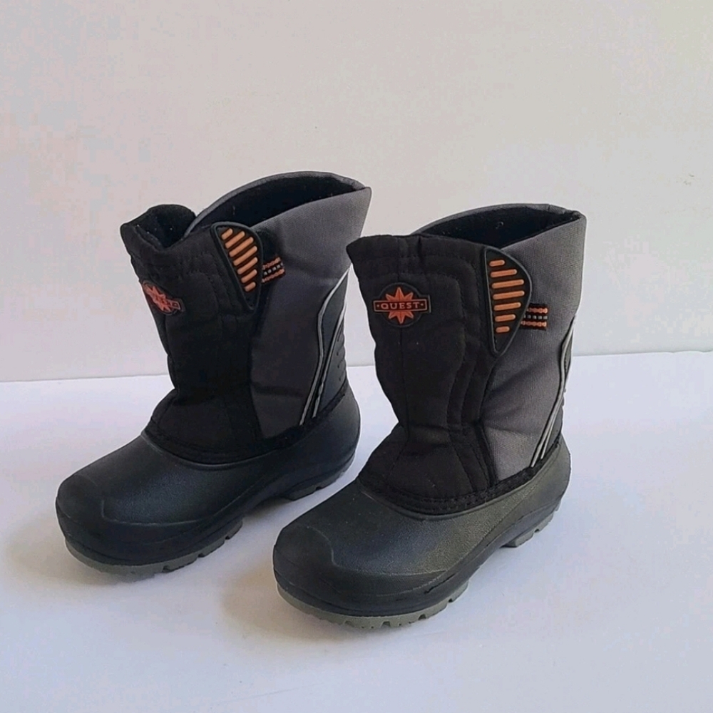 Quest Winter Snow Boots Black Grey Size 12K
